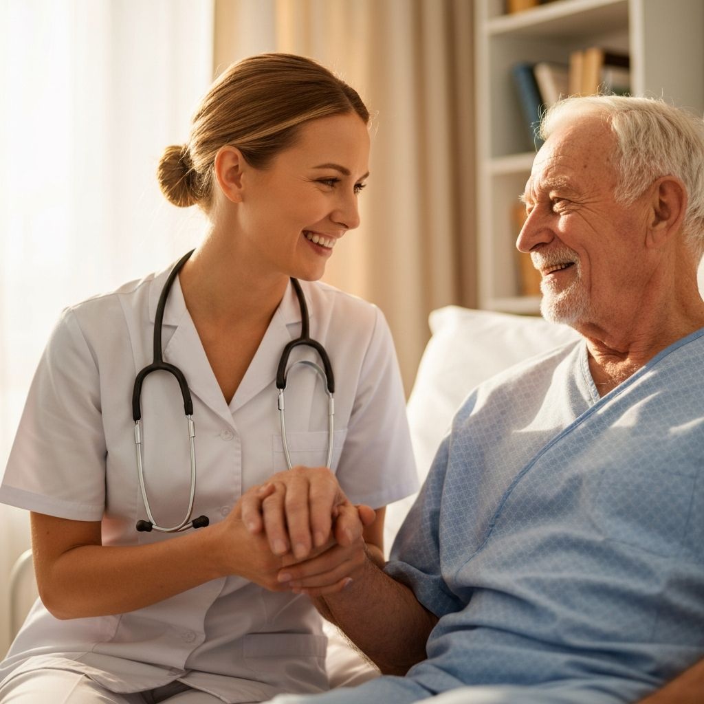 Caregiver with patient